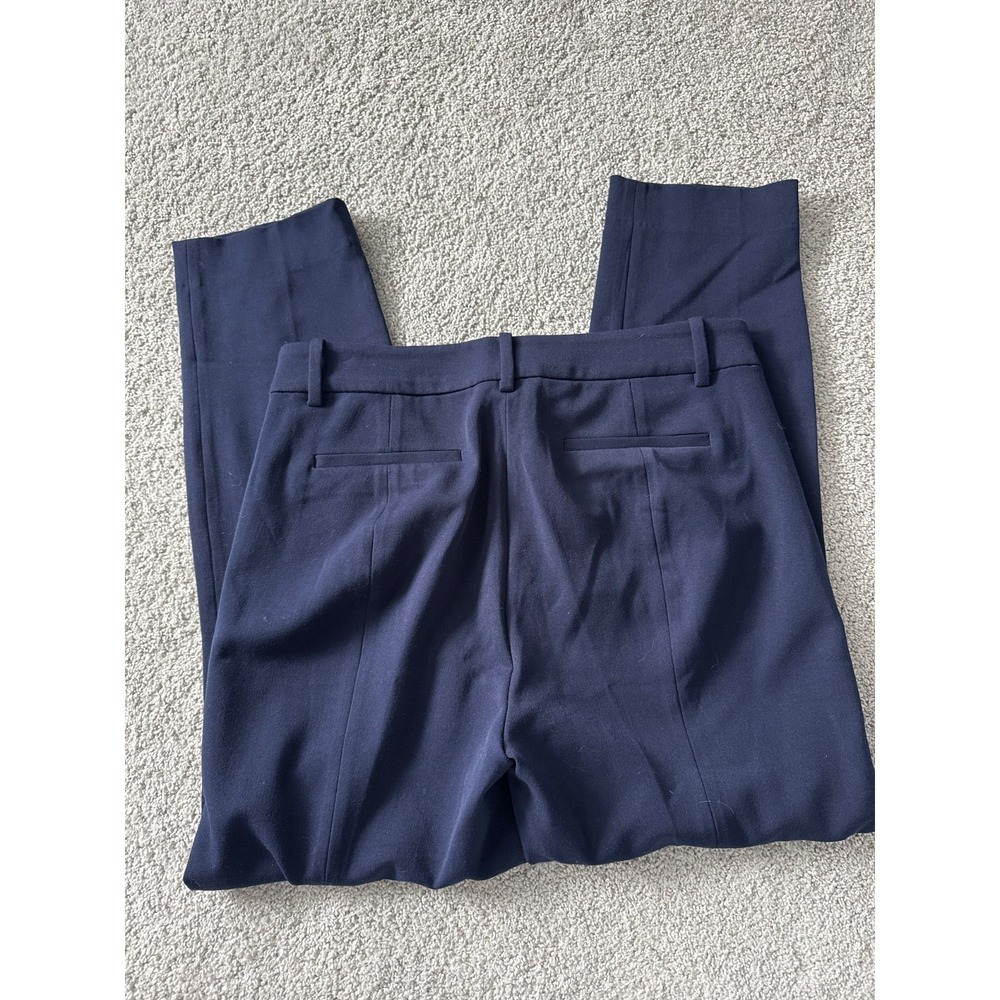 J. CREW Solid‎ Navy Blue K2916 Slim Ankle Bi-Stretch Trouser Pants Size 8 Nordie - Picture 3 of 5
